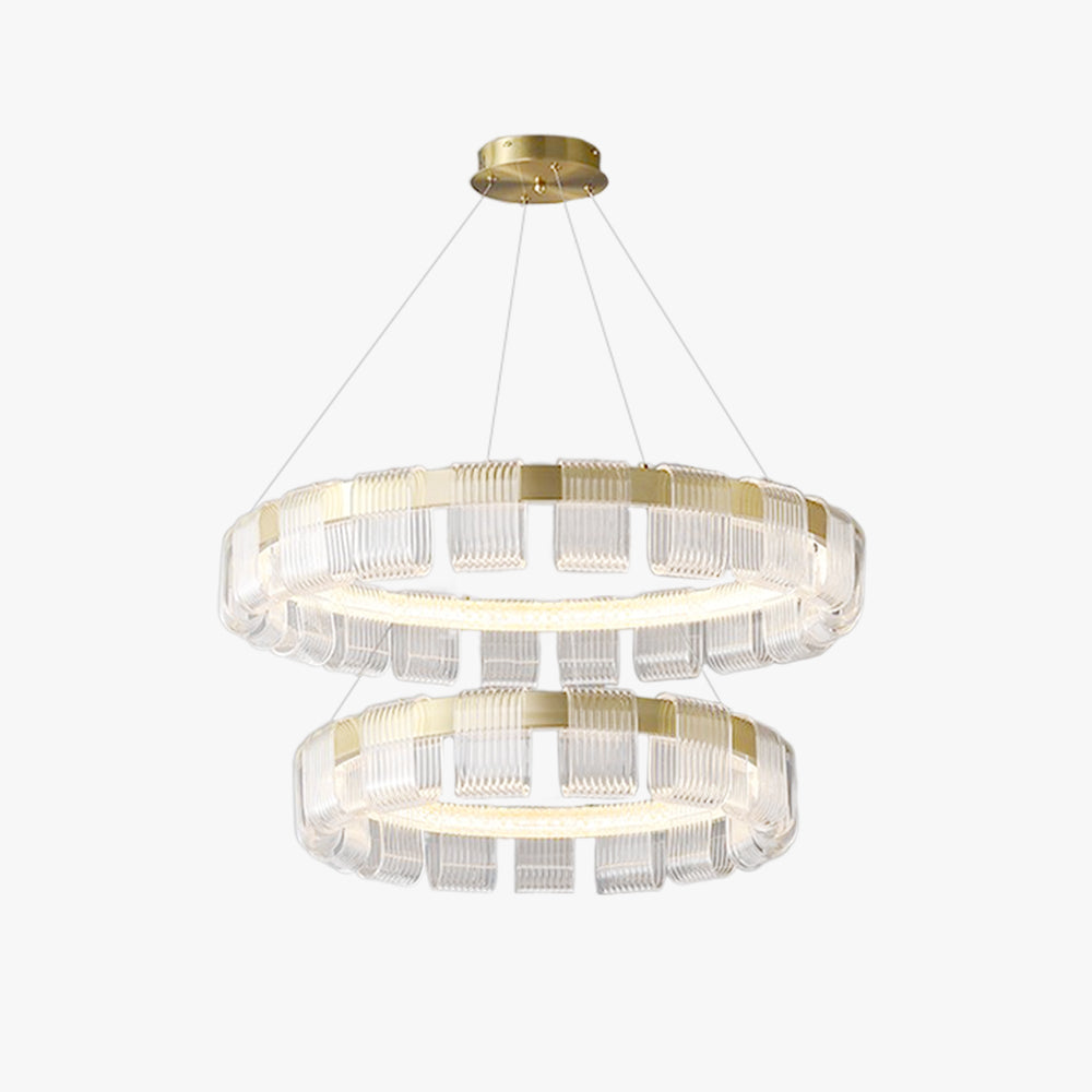 Arisha modern inel lampă suspendată, alb/Aur