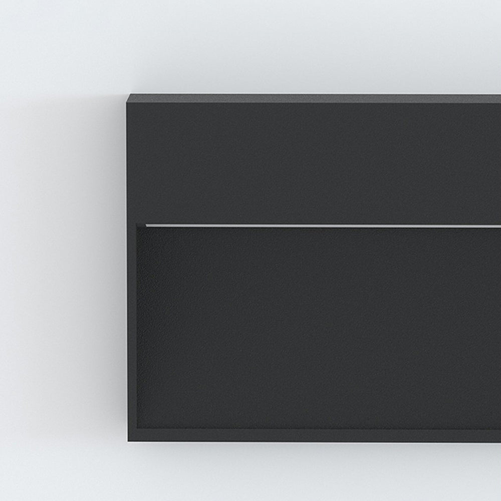 Ray lampă de exterior pentru terasă/scurgeri metalică rectangulară, negru