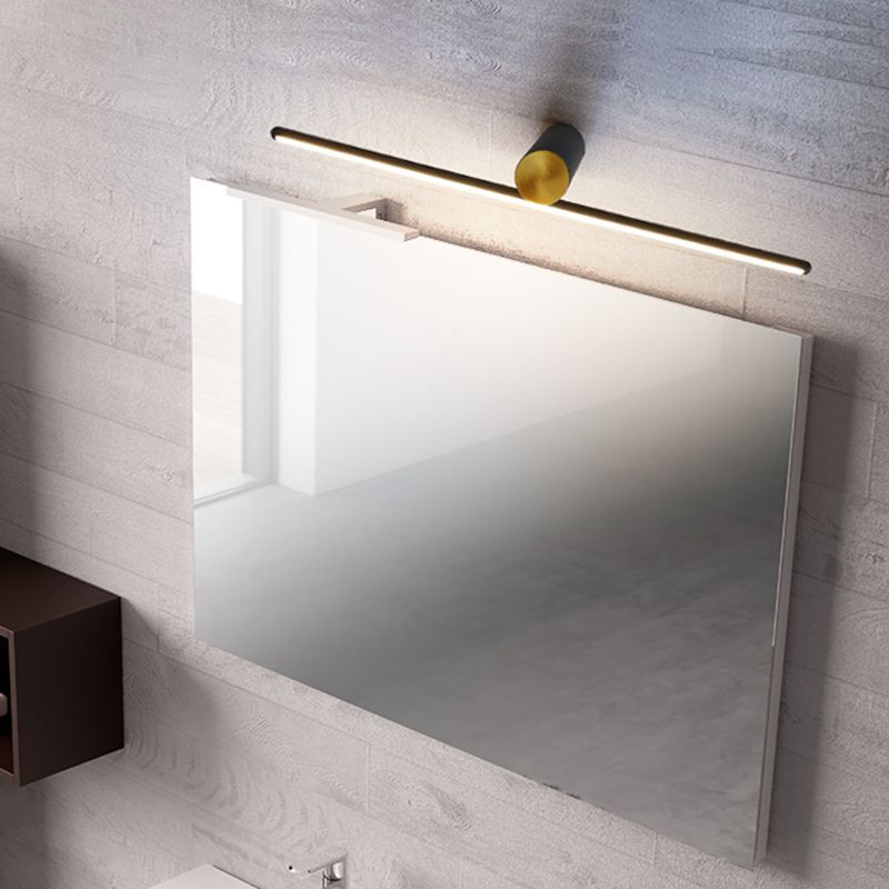 Arisha modern metal Linear oglindă oglindă aplică de perete, negru/alb