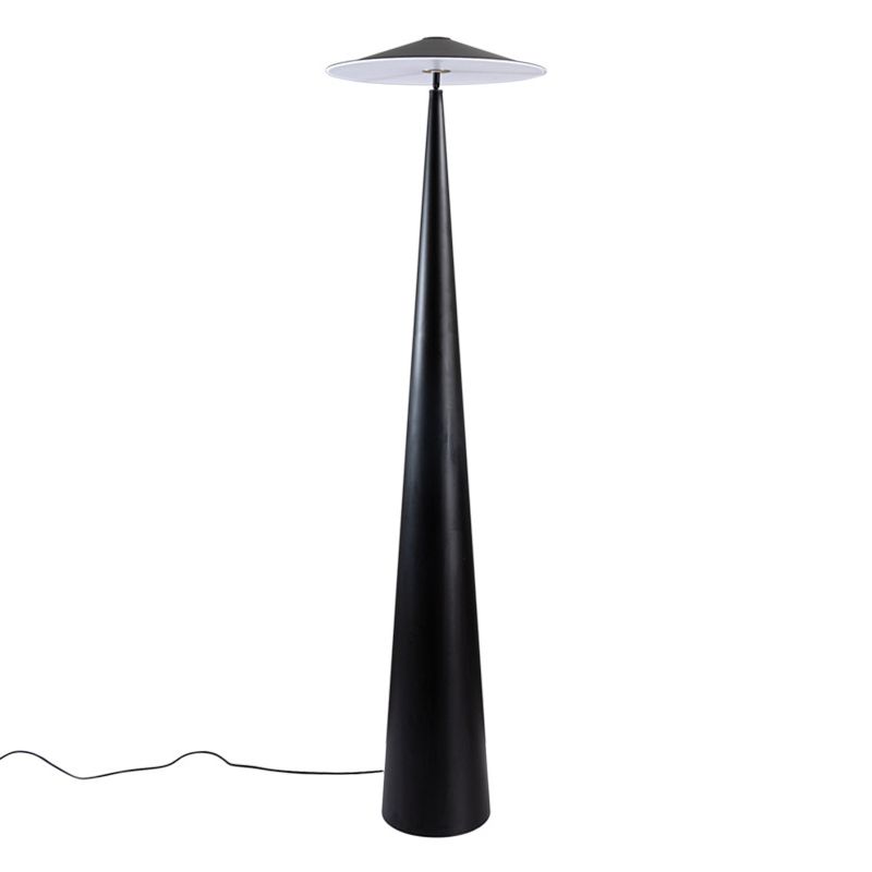 Salgado lampadar modern cu Formă de Farfurie din metal, negru