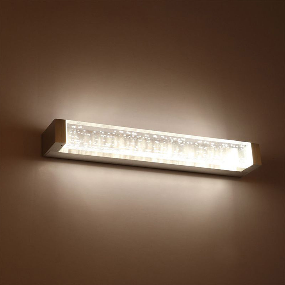 Arisha aplică de perete LED cu față din oglindă rectangulară transparentă, Băi