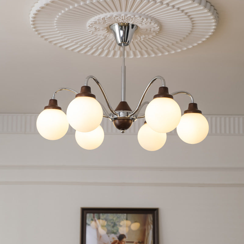 Valentina candelabru LED în stil francez, crom/auriu, pentru living/dormitor