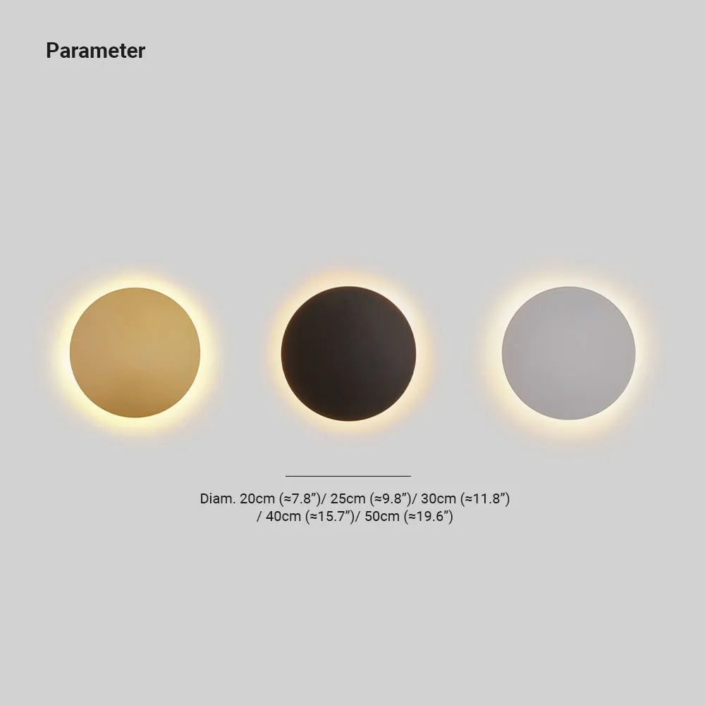 Arisha lampă de perete rotundă minimalistă montată pe perete, metal, pentru living/cameră de dormit