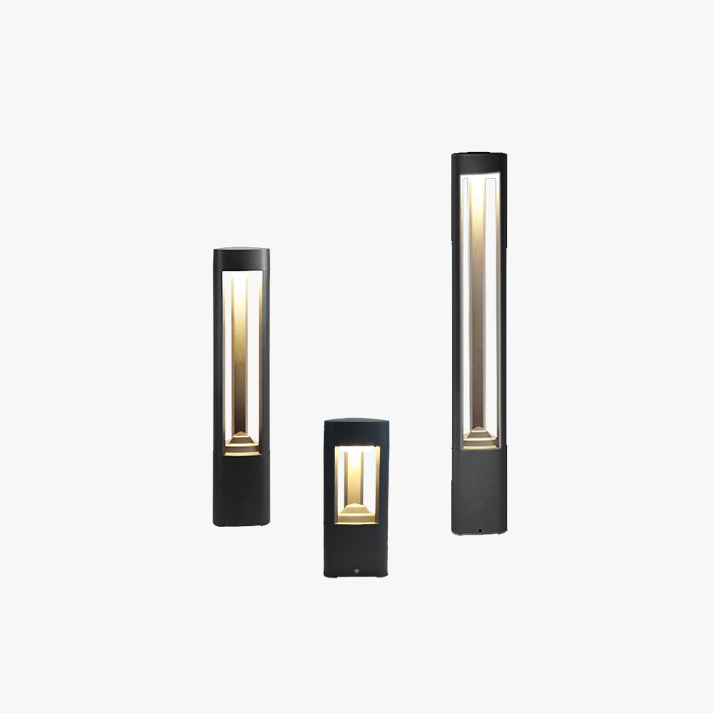 Ray Luminiere contemporană Metalică Triunghiulară cu Goluri pentru Drum exterior, neagră