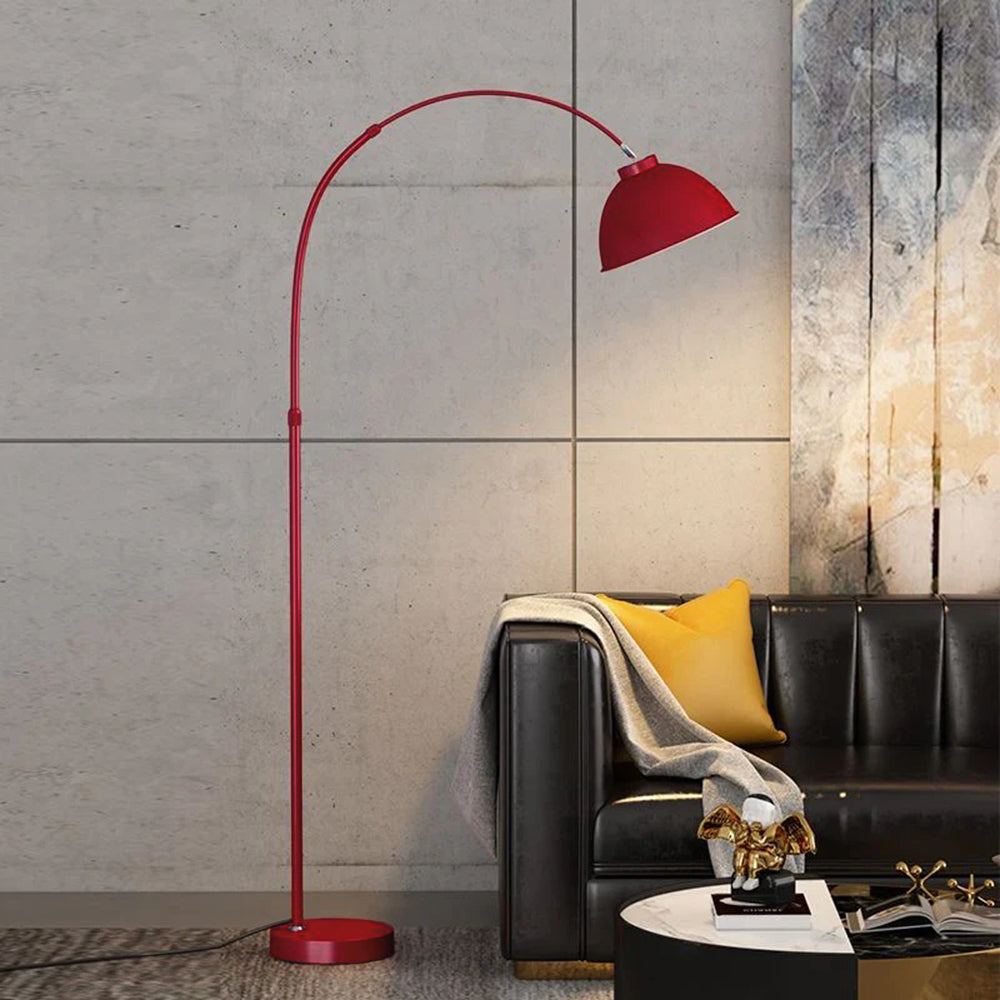 Mira modern Arc metal lampadar, negru/Red/Yellow, în culoare roșie, în culoare galbenă