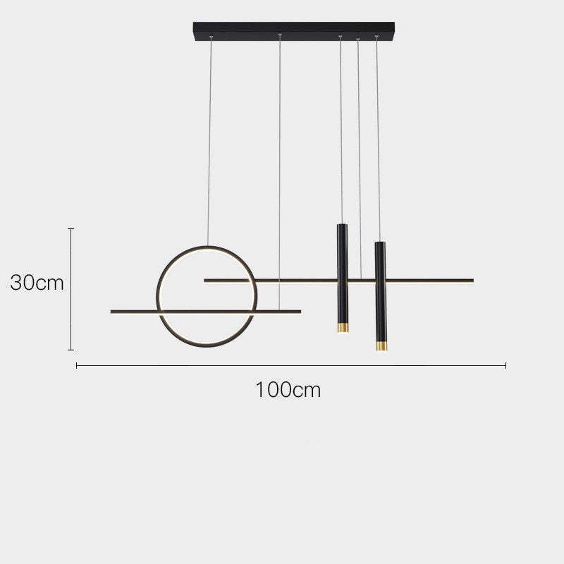 Arisha Minimalism lampă suspendată LED, inel neregulat, negru/ stins