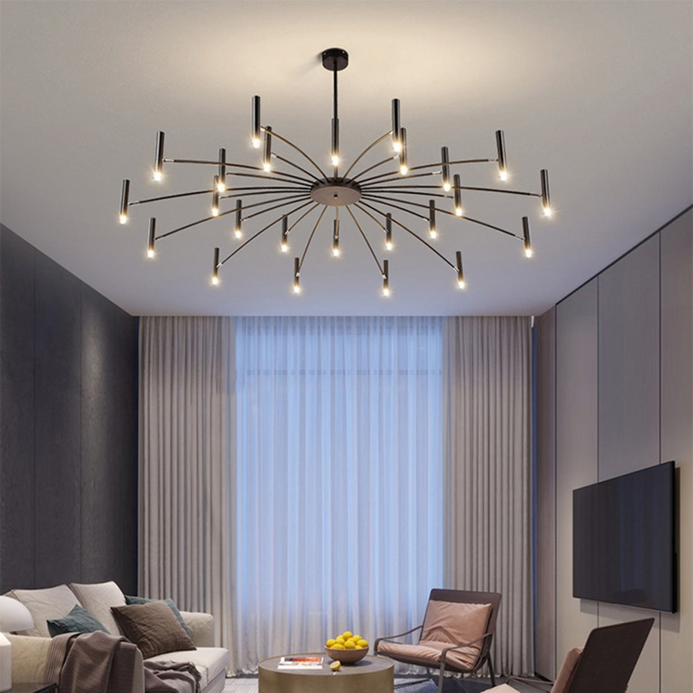 Arisha modern Blown Linear metal Multi-heads candelabru