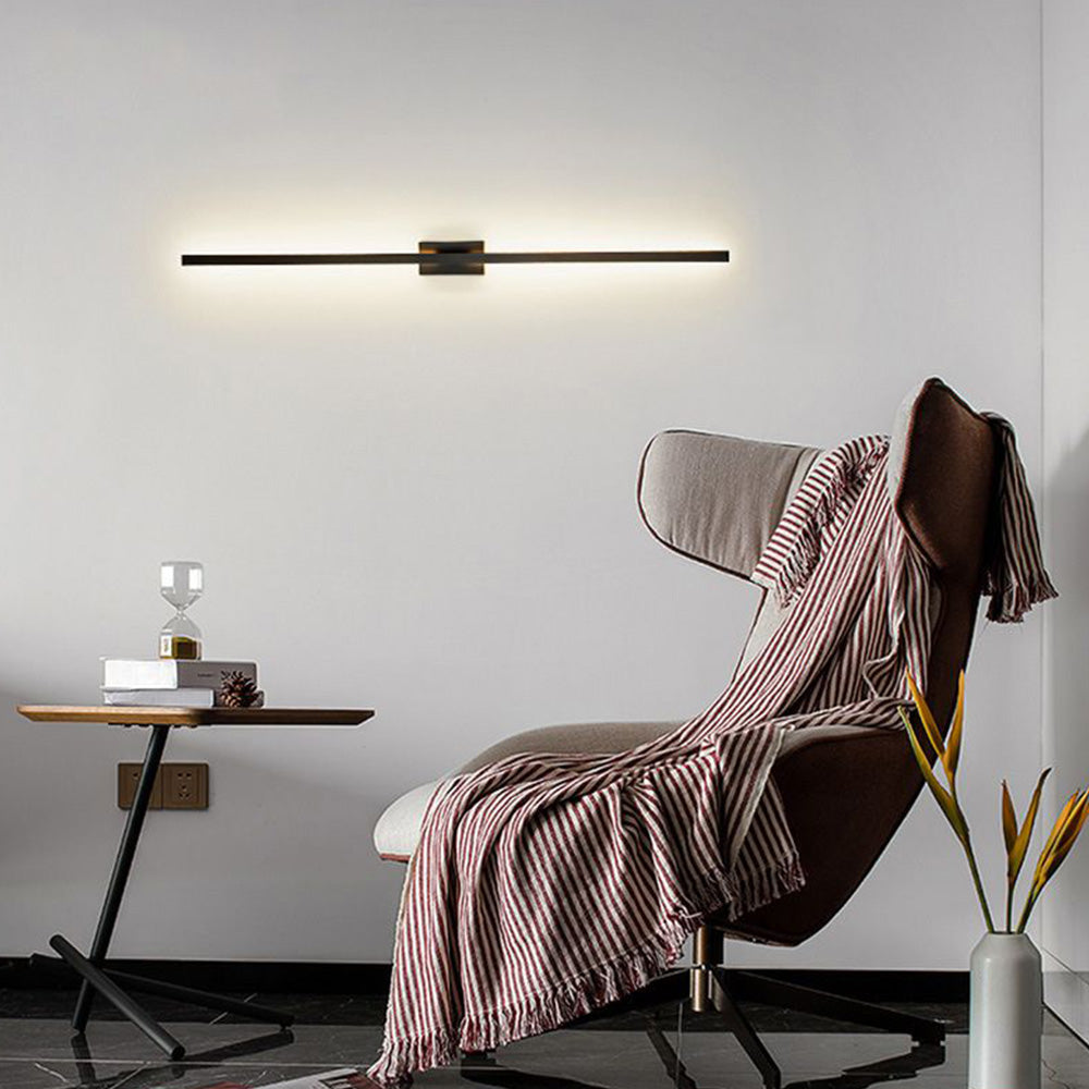 Arisha aplică de perete minimalist Bar negru metal