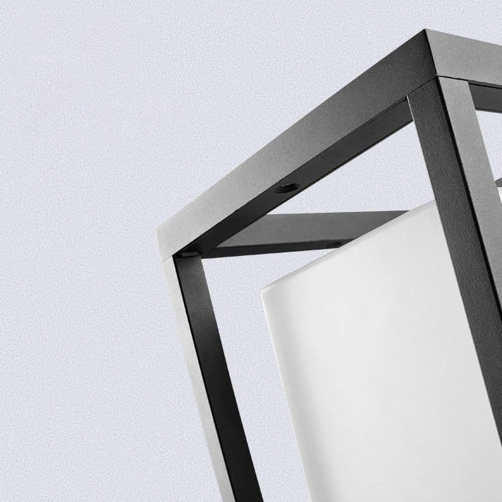 Ray modern Rectangular metal Outdoor Lamps, negru