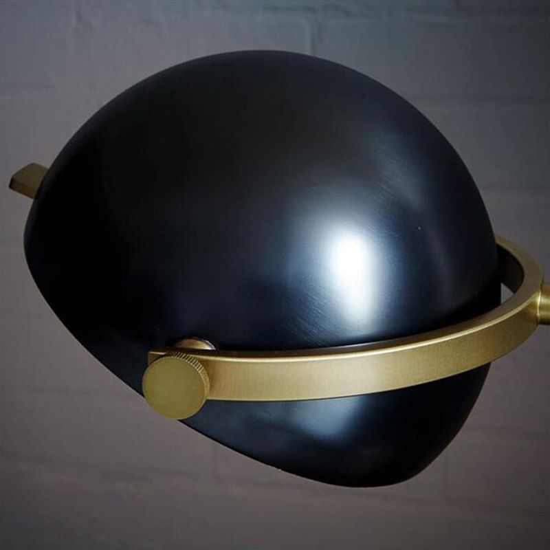 Eryn lampadar Semi Circular Retro/minimalist, metal/marmură, negru, dormitor