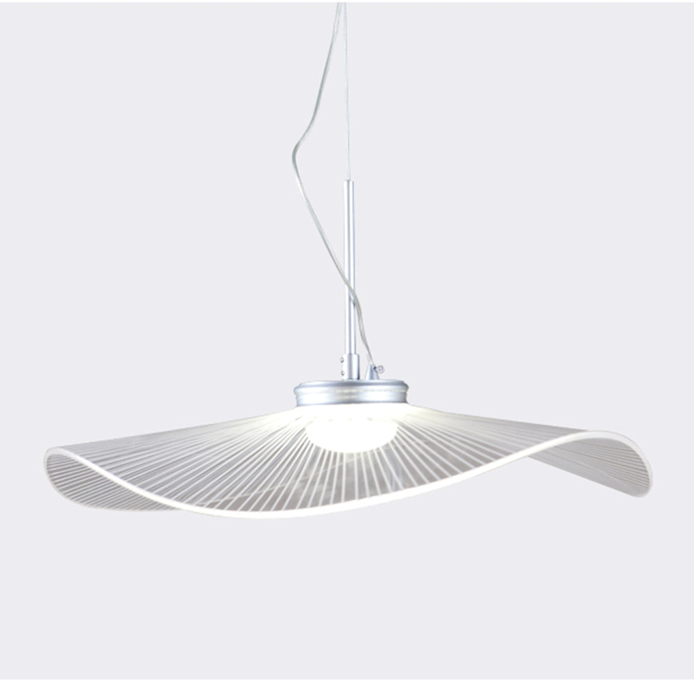 Arisha lampă suspendată designer în formă de frunză de lotus din metal, alb