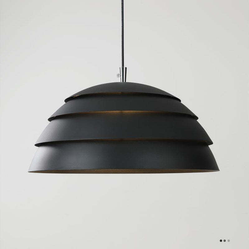 Arisha Design Semi-glob metal lampă suspendată, negru/alb