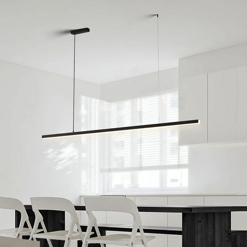 Arisha minimalist Linear metal lampă suspendată, alb/negru