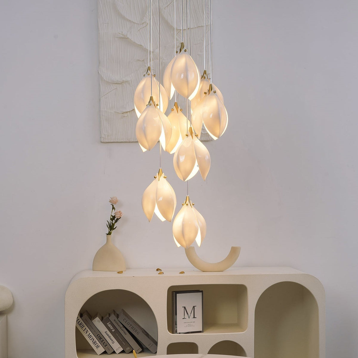 Olivia lampă suspendată din metal și ceramică, de lux, pentru living și dormitor