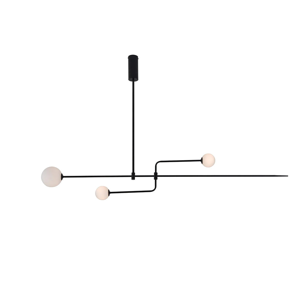 Arisha minimalist Linear Mobile lampă suspendată, neagră