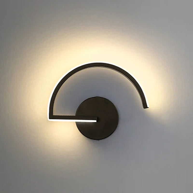 Arisha aplică de perete minimalistă Lineară Semicirculară din metal Decorativ