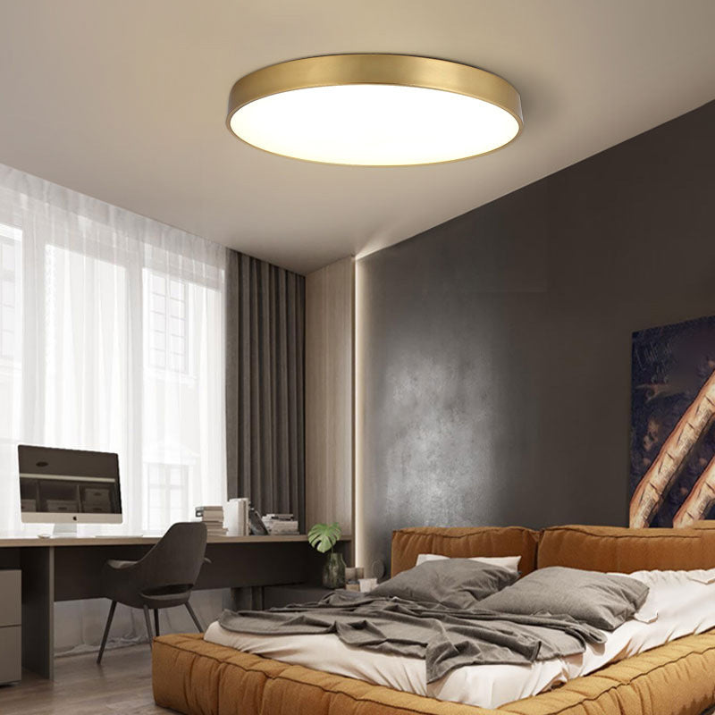 Arisha plafonieră aurie din metal, nordică, LED, rotundă