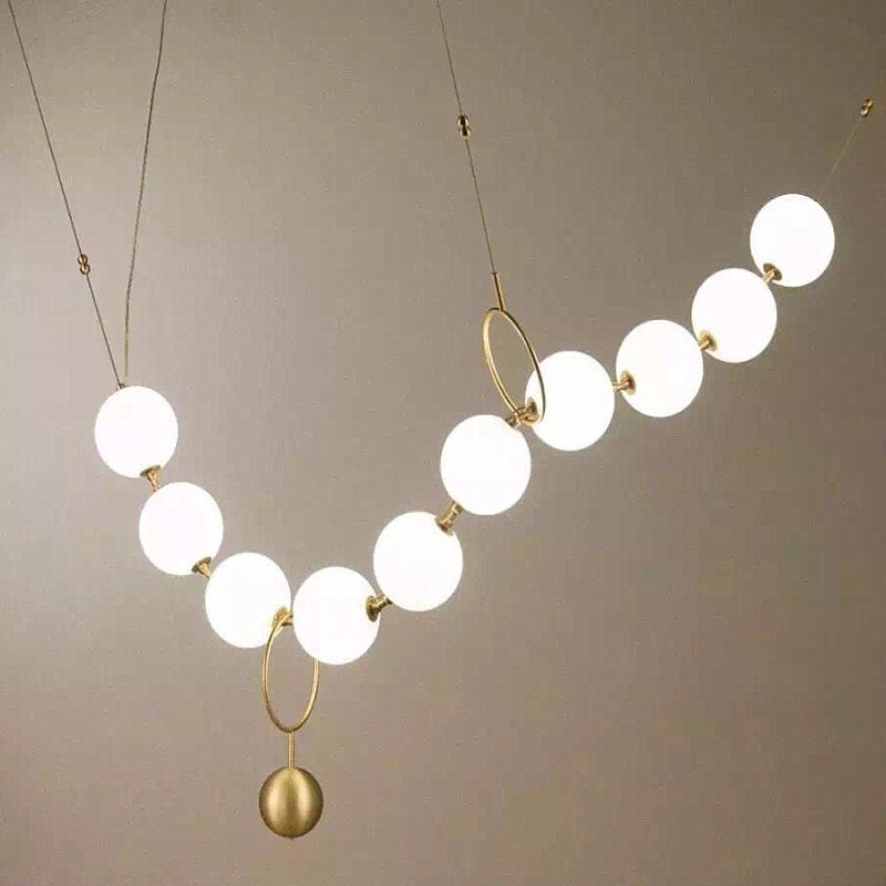 Valentina lampă suspendată postmodernă cu globuri, design tip colier