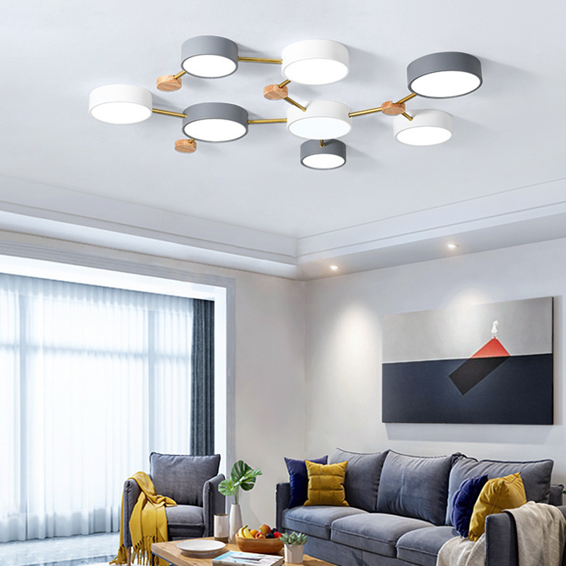 Arisha plafonieră aplicată LED modernă pentru living/Cameră de Dormit alb Gri