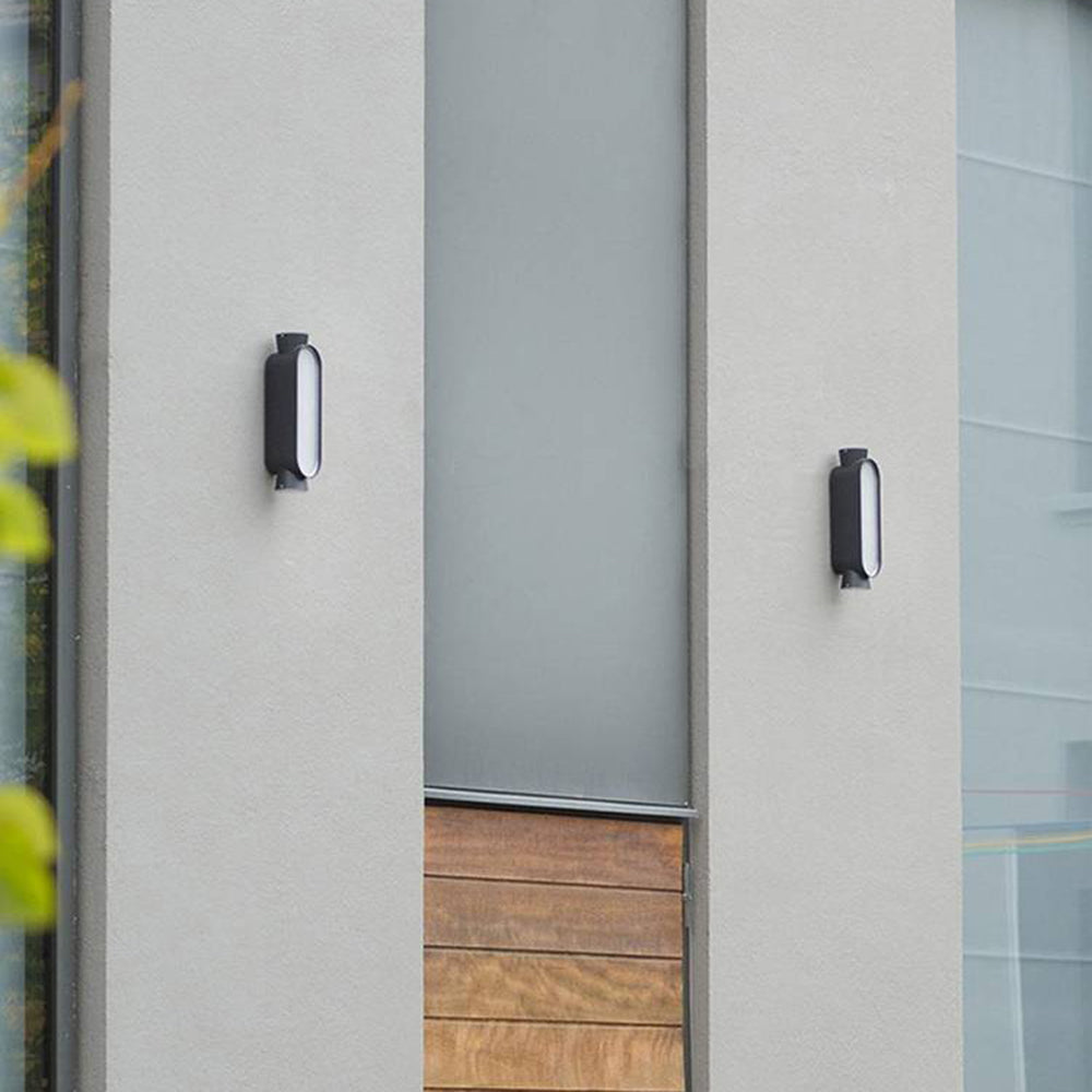 Ray aplică de perete pentru exterior minimalist cu lumină sus/jos, negru/alb