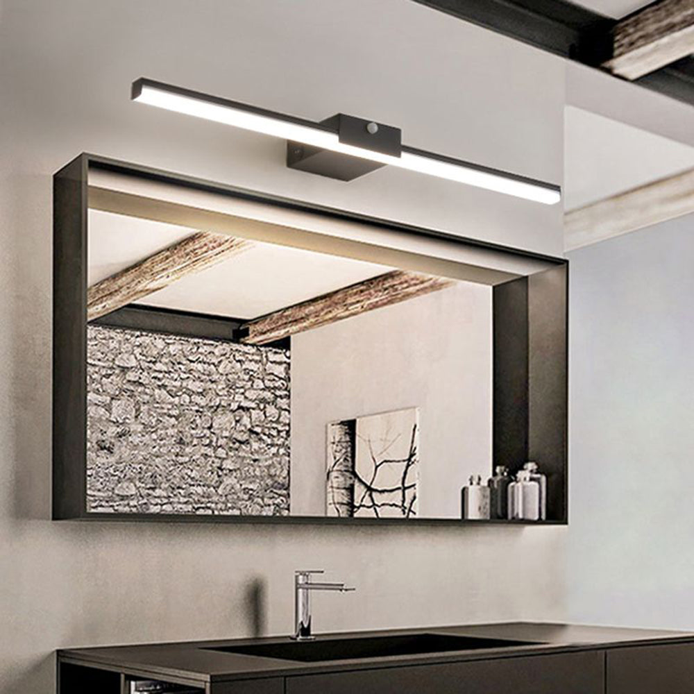 Arisha aplică de perete minimalistă liniară din metal, negru/alb, pentru baie