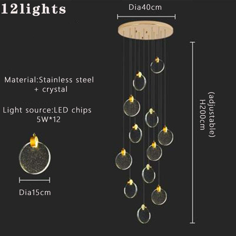 Kristy candelabru Circular Ripple Rotund din cristal auriu