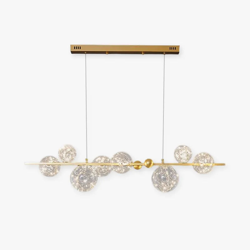 Valentina Art Deco lampă suspendată cu glob luminos din sticlă