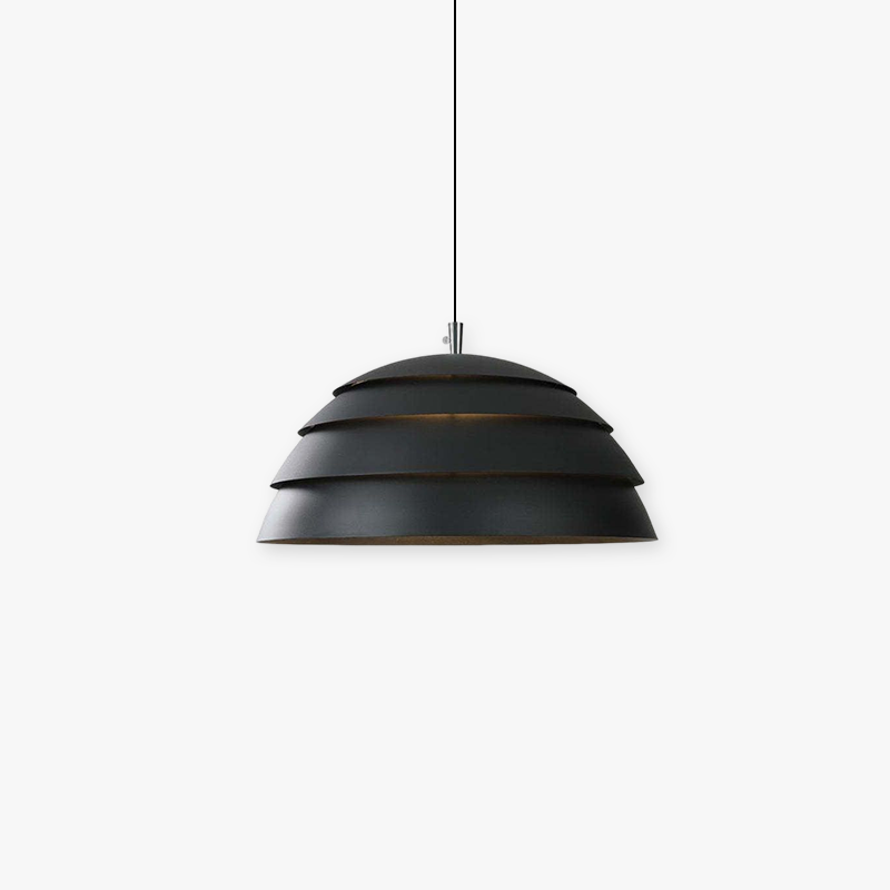 Arisha Design Semi-glob metal lampă suspendată, negru/alb