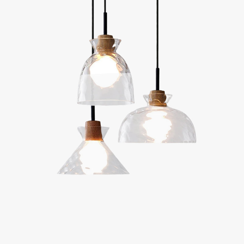 Arisha lampă suspendată din sticlă, minimalistă, geometrică, pentru sufragerie