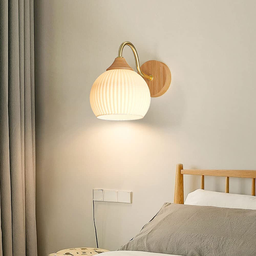 Muto aplică de perete Nordic minimalist sticlă lemn dormitor Balcon