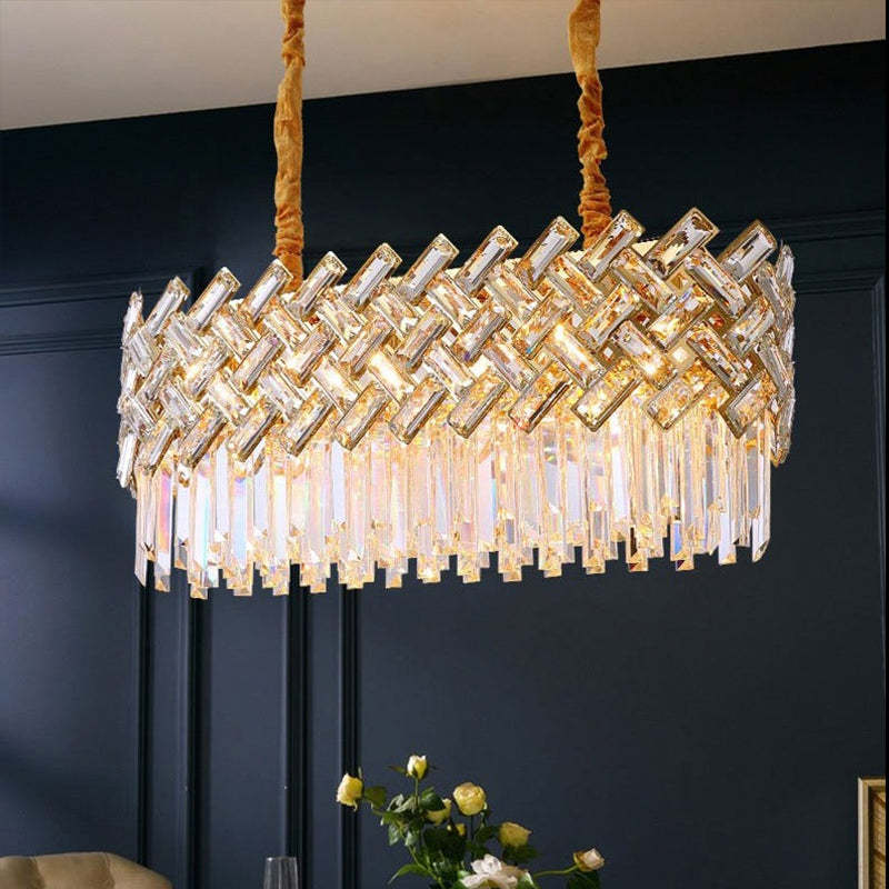Kristy candelabru auriu din cristal și metal, de lux