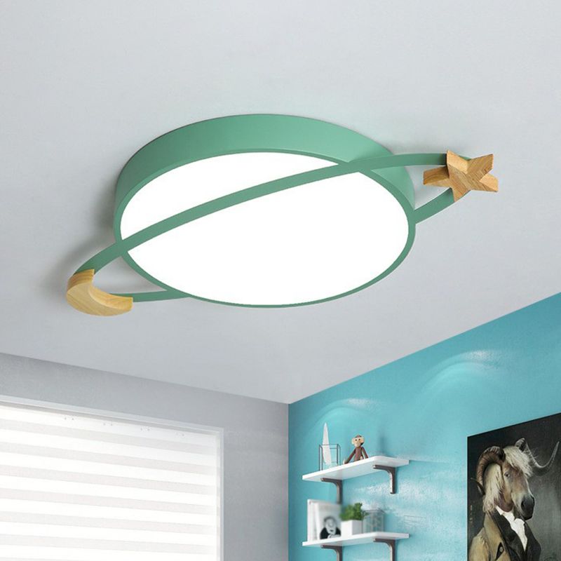 Arisha plafonieră aplicată modernă rotundă, Gri/alb/Verde