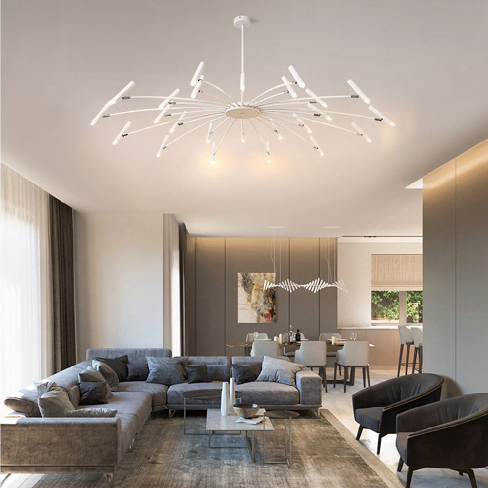 Arisha modern Blown Linear metal Multi-heads candelabru