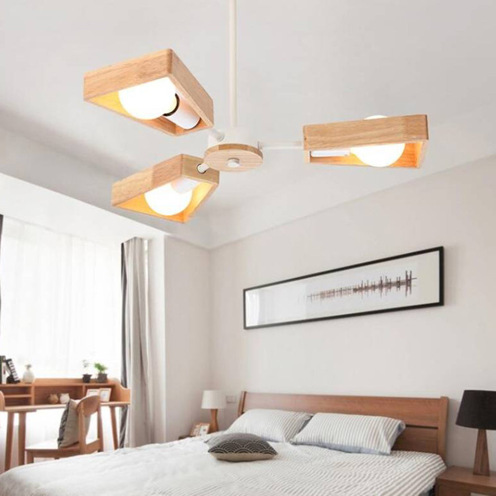 Muto modern Nordic Rotatale lampă suspendată, lemn, 3 Stil