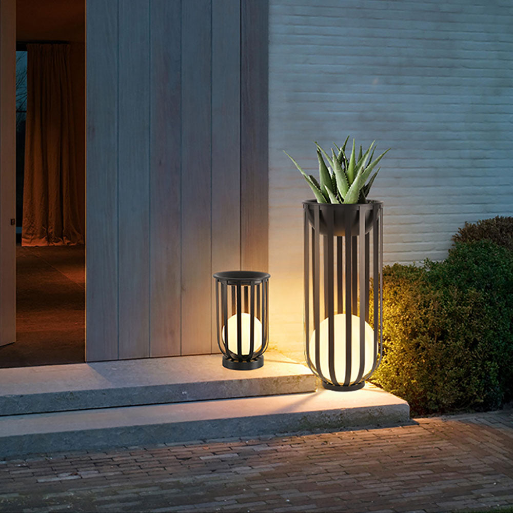 Ray lampadar modern Glob Solar/Rechargeable pentru exterior, negru
