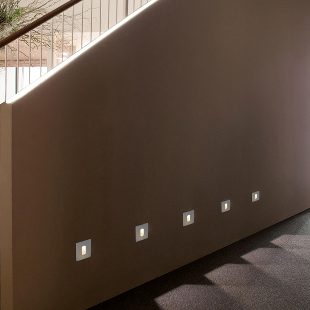 Ray modern metal Pătrat/Rund Lumina pentru Terasă/Scări pentru exterior, negru