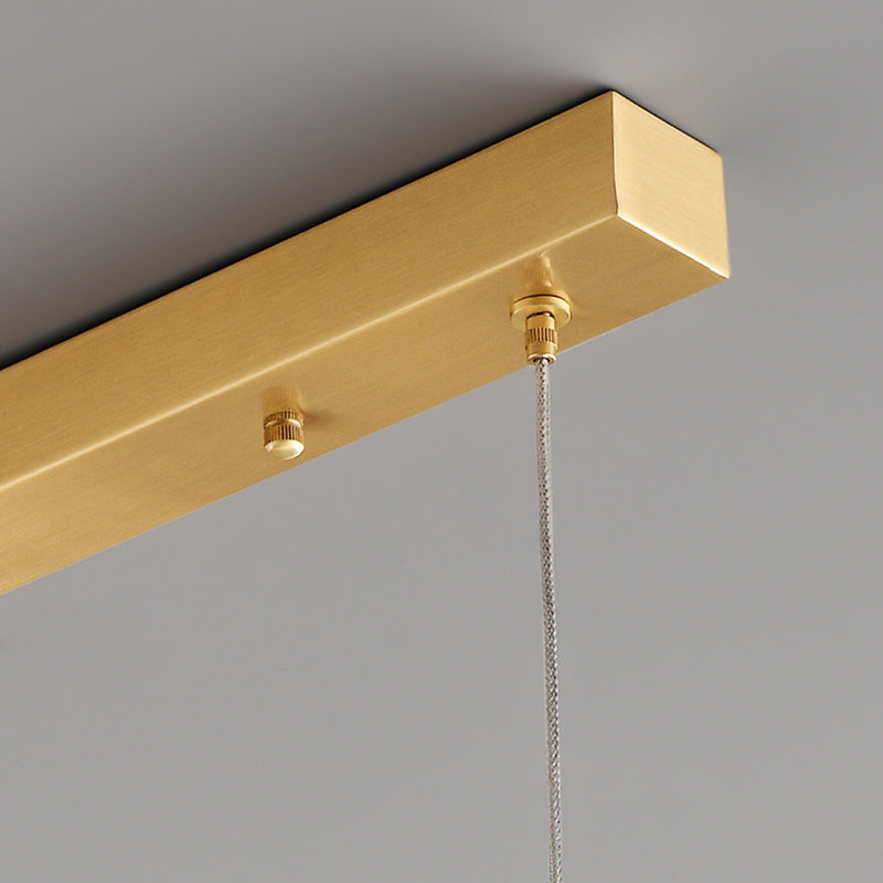 Arisha modern Nordic Linear metal/sticlă lampă suspendată, Alama neagră