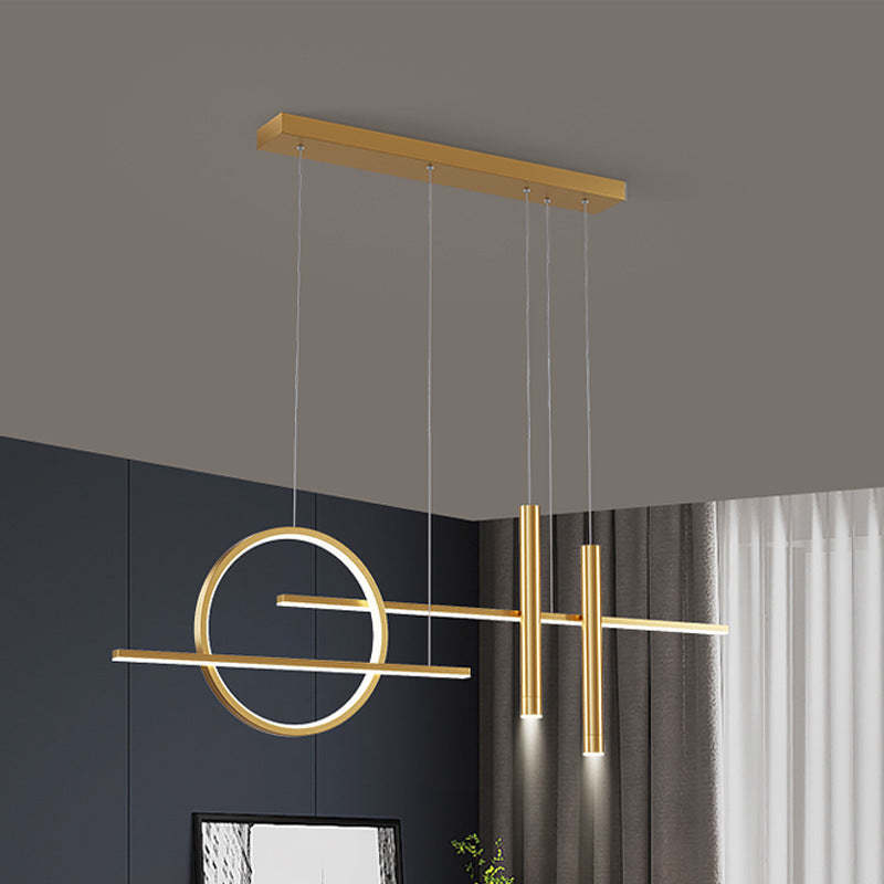 Arisha Minimalism lampă suspendată LED, inel neregulat, negru/ stins
