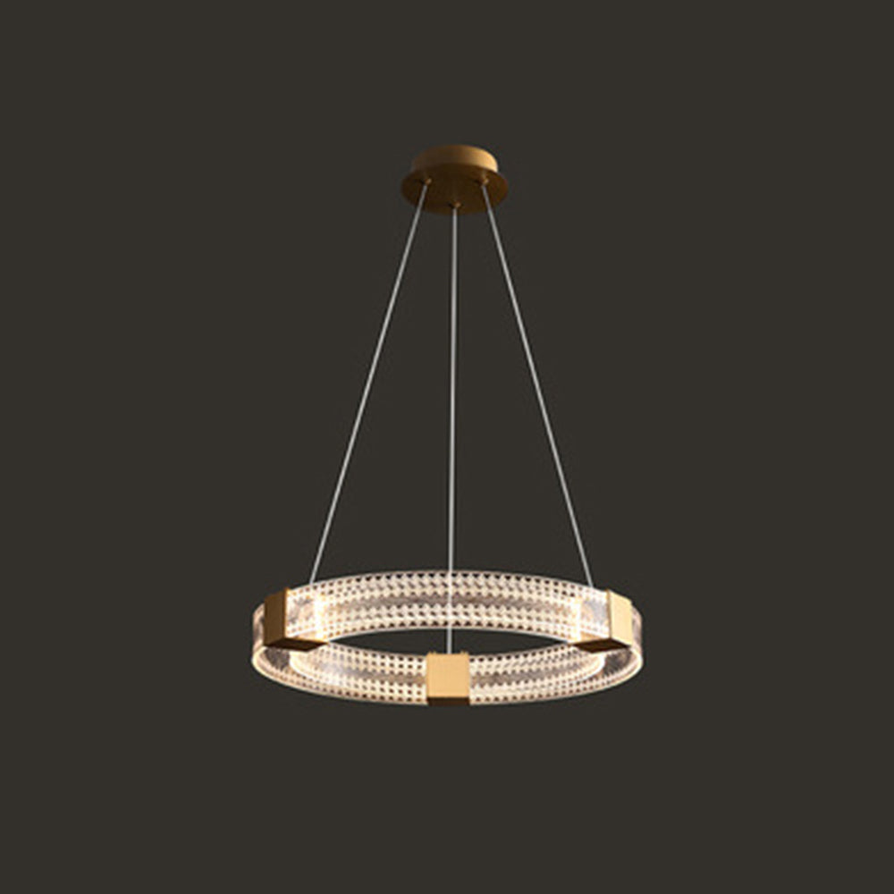 Arisha lampă suspendată modernă rotundă/ovală cu metal, aur