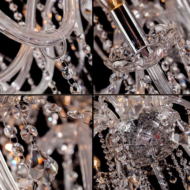 Silva candelabru din cristal transparent