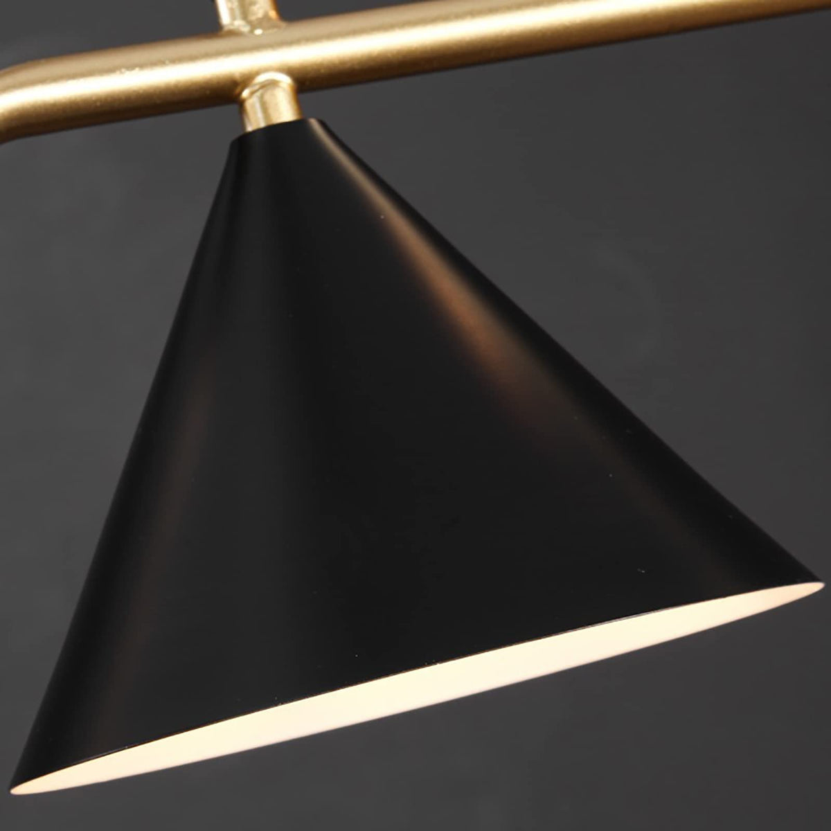 Arisha lampă suspendată LED modernă din sticlă neagră și aur pentru living/cameră de dormit