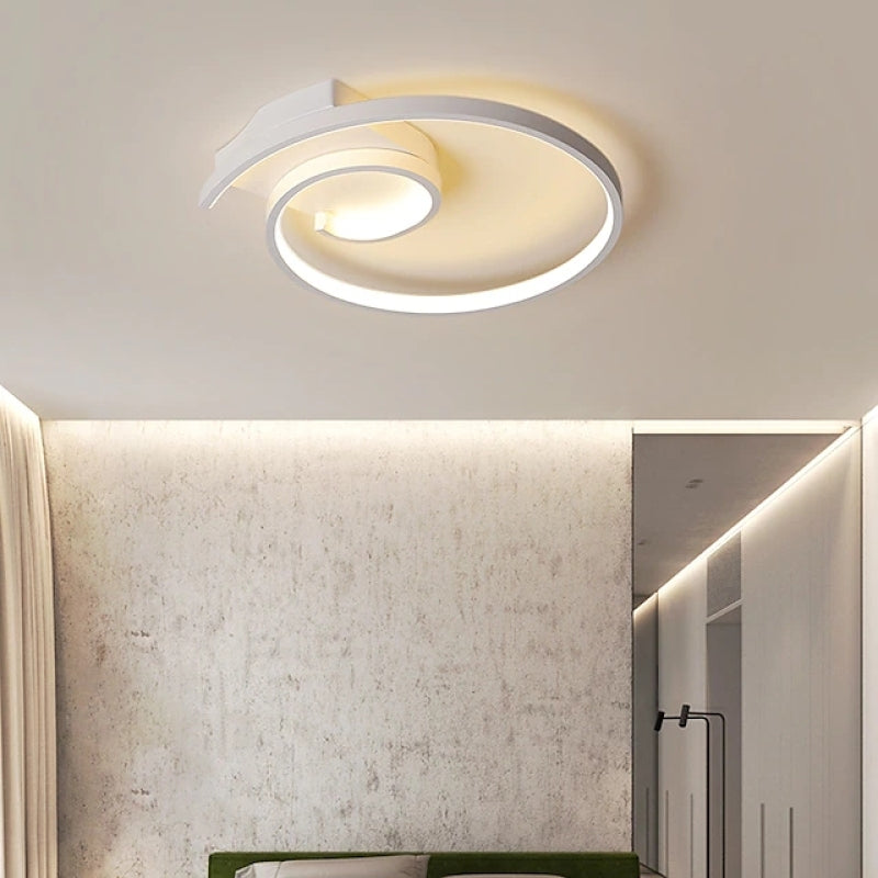 Arisha plafonieră modernă cu Design Spiralat din metal, negru/alb