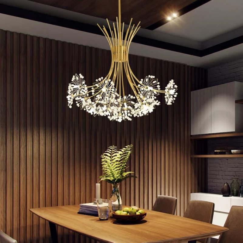 Arisha candelabru modern Art Deco din cristal cu Formă Sputnik, negru/Aur