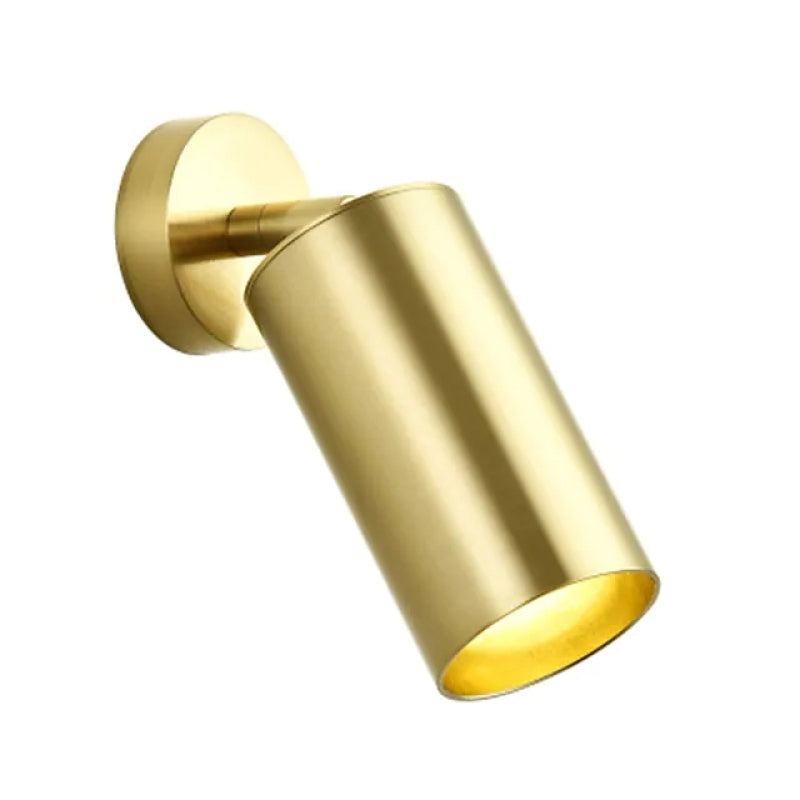 Aria Moderno auriu Spotlight de fundal cilindric plafonieră aplicată, metal