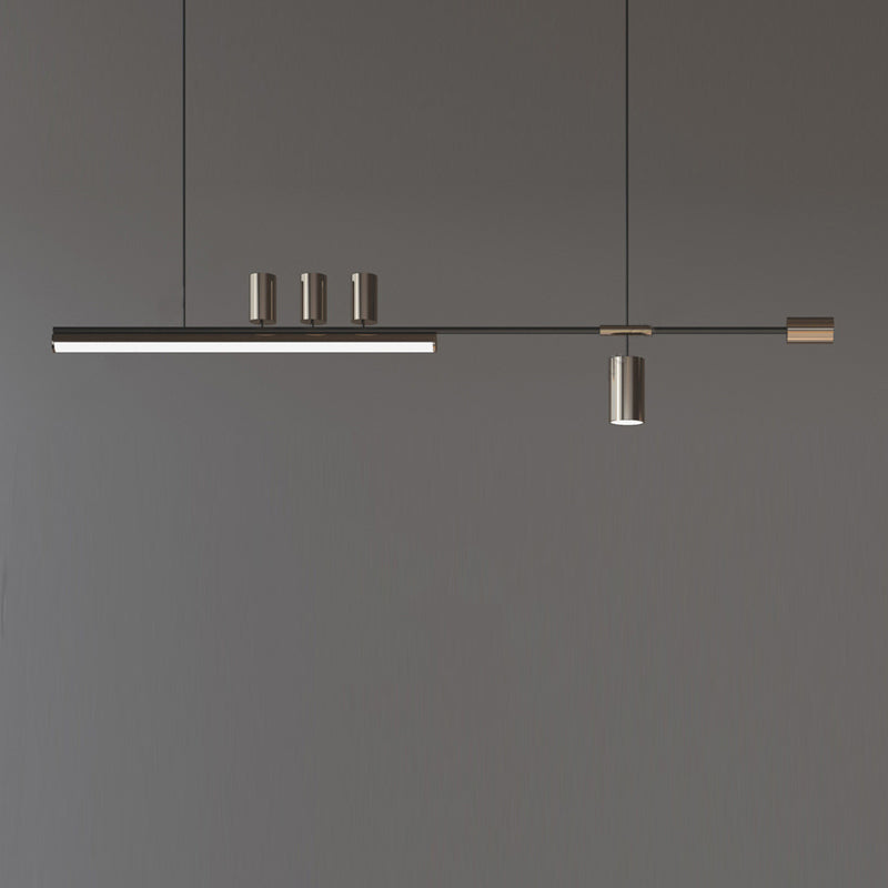 Arisha modern minimalist Liner lampă suspendată aurie/negru 5 surse de lumină