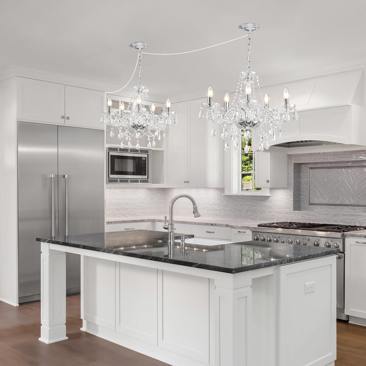 Silva candelabru din cristal, francez, pentru living și sufragerie