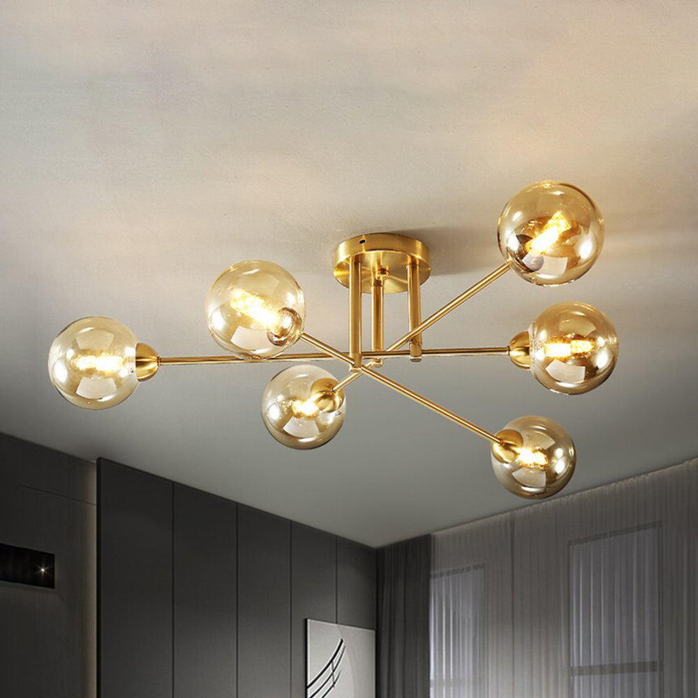 Valentina industrial sticlă glob candelabru LED, 6 Stil