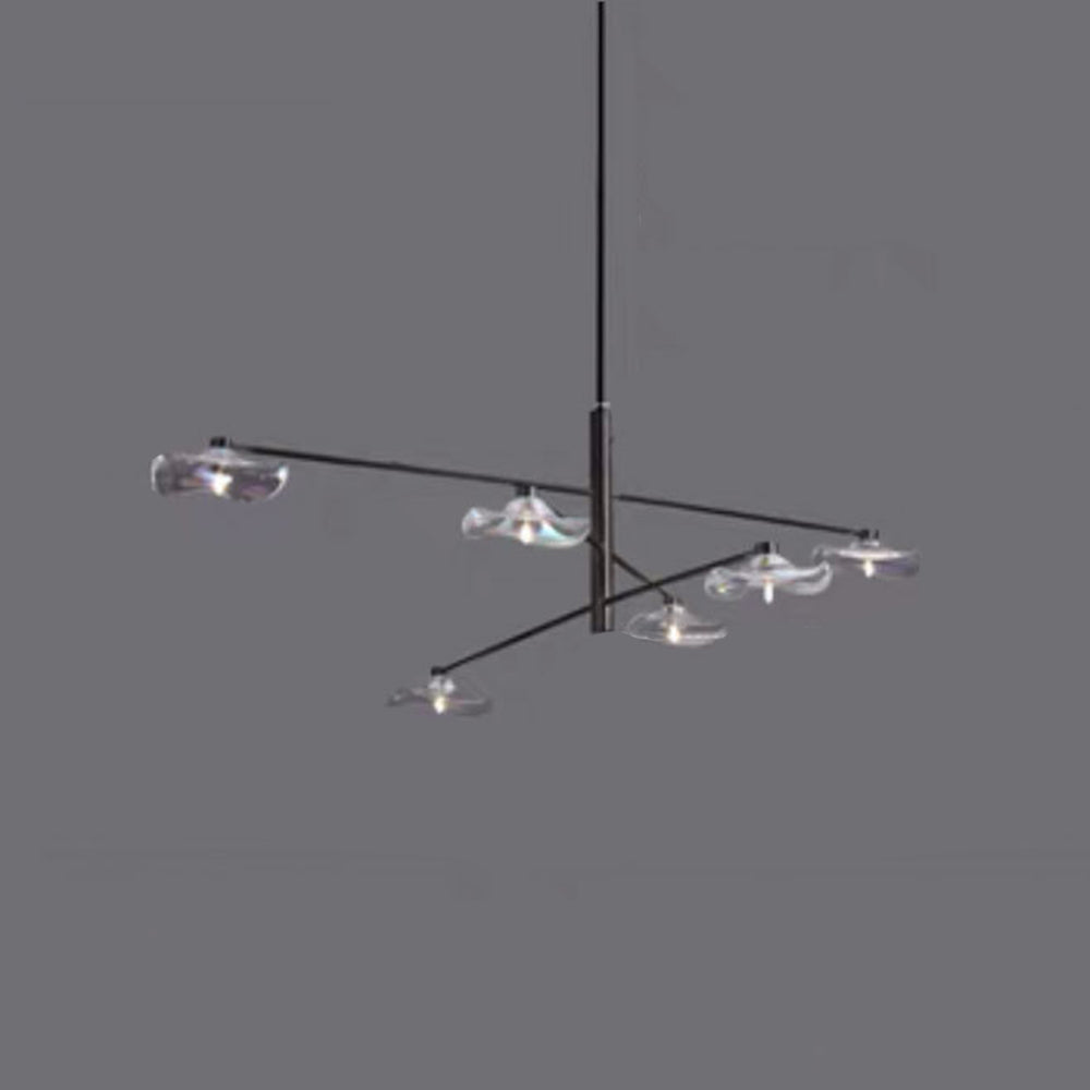 Arisha modern ramură metal lampă suspendată, Transparent/Multi-color