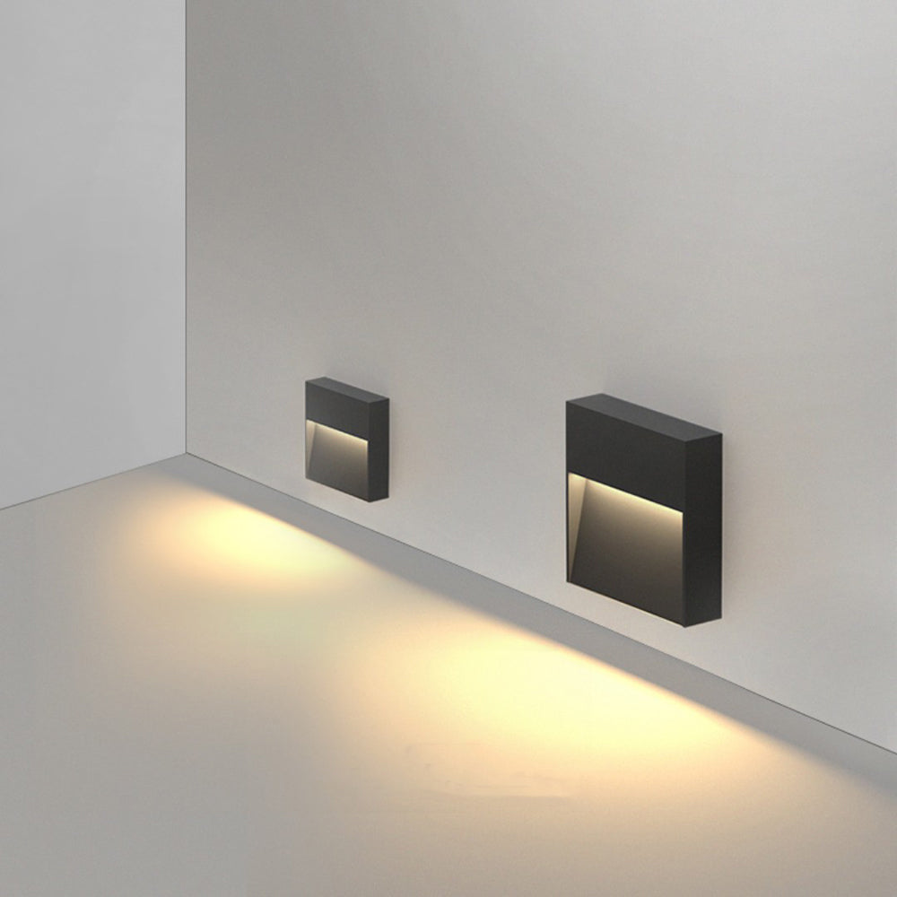 Ray lampă de exterior pentru terasă/scurgeri metalică rectangulară, negru