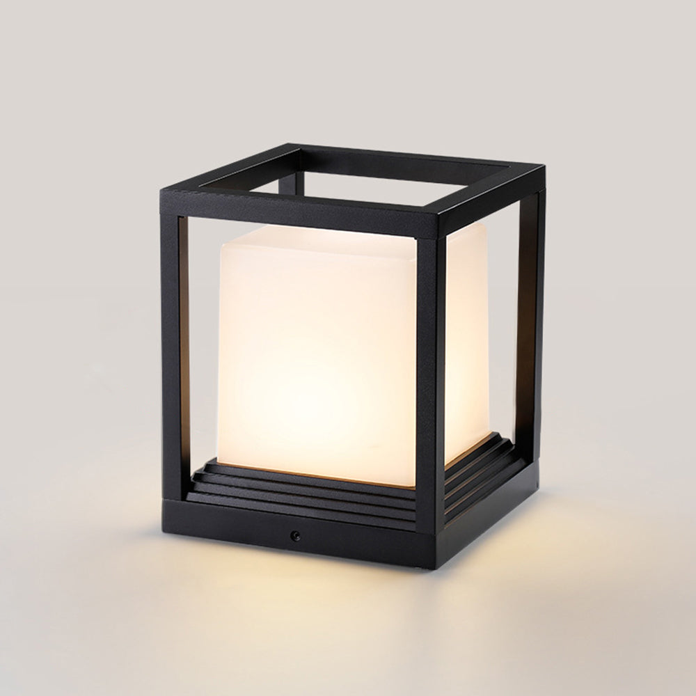 Ray modern Rectangular metal Outdoor Lamps, negru